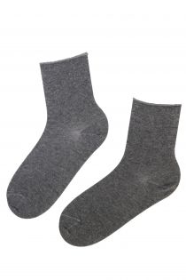 Женские теплые носки серого цвета из шерсти ангоры с удобной резинкой ANNI | Sokisahtel