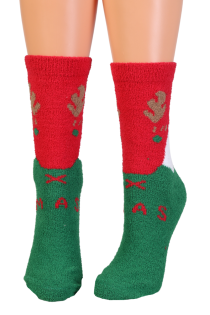 ANYA warm socks with XMAS print for women | Sokisahtel