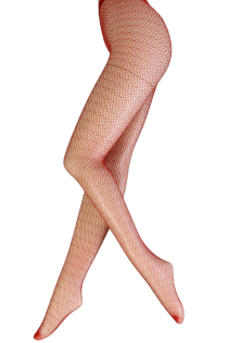 ARIANNA red tights with a fishnet pattern | Sokisahtel