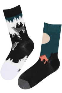ARMIN cotton socks with wolves | Sokisahtel