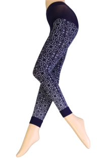 ARTY dark blue patterned leggings 