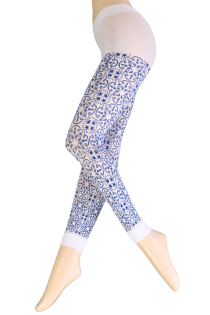 ARTY white patterned leggings