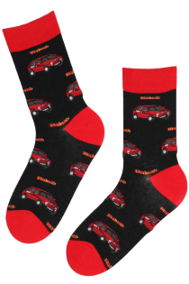 AUTOMOBILE cotton socks with red cars | Sokisahtel