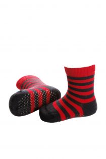 NORTH striped baby socks with merino wool | Sokisahtel