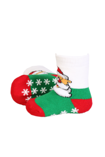 MARLEY socks with Santa and anti-slip soles for babies | Sokisahtel