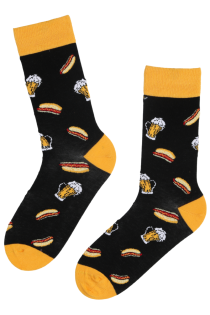 BEER and HOTDOG cotton socks for men | Sokisahtel