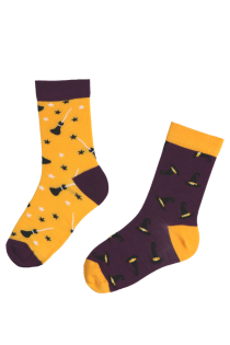 HOCUS POCUS Halloween socks with brooms and witch hats for kids | Sokisahtel