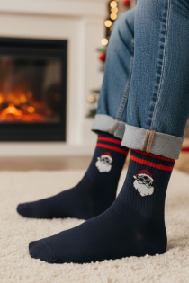BERNARD tumesinised jõuluvanaga puuvillased sokid | Sokisahtel