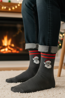 BERNARD tumehallid jõuluvanaga puuvillased sokid | Sokisahtel