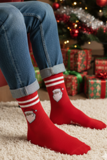 BERNARD punased jõuluvanaga puuvillased sokid | Sokisahtel