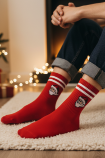 BERNARD punased puuvillased jõulusokid | Sokisahtel