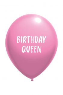 Воздушный шарик розового цвета из латекса с надписью BIRTHDAY QUEEN | Sokisahtel