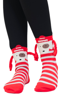 BOB striped socks with magnetic paws