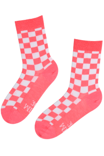 PARIM ÕDE neon plaid cotton socks | Sokisahtel