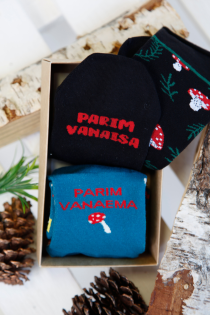 PARIMAD VANAVANEMAD kinkekarp 2 sokipaariga BRILENNO | Sokisahtel