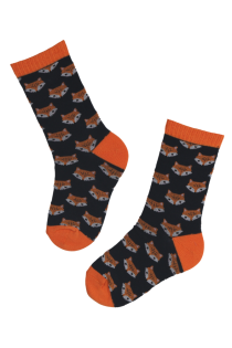 BROWN FOX cotton socks with foxes for kids | Sokisahtel