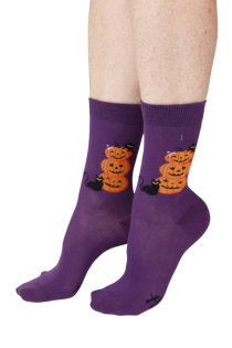 BUFFY kõrvitsapeade ja kassidega Halloweeni sokid | Sokisahtel