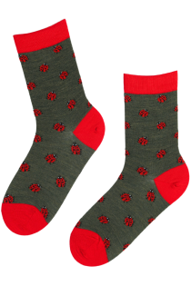 BUG wool socks with ladybugs | Sokisahtel