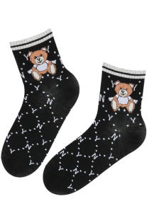 BURRY patterned cotton socks with a bear | Sokisahtel