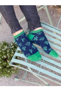 Укороченные(спортивные) хлопковые носки с кактусами для мужчин и женщин CACTUS (Кактус) | Sokisahtel