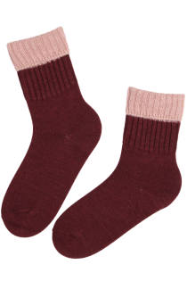 CADY burgundy wool socks | Sokisahtel