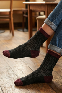 Pierre Mantoux ALDA tumehallid siidiga sokid | Sokisahtel