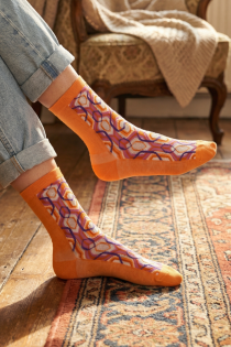 Pierre Mantoux WALLPAPER orange socks | Sokisahtel