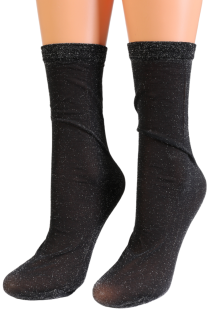 CAMELIA black glittery socks | Sokisahtel