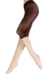 CARLA dark brown capri leggings | Sokisahtel