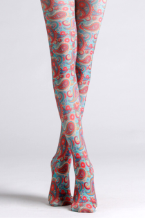 DELILA tights with a colorful print pattern