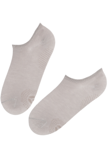 Укороченные носки серого цвета с нескользящей подошвой CAROLINA | Sokisahtel