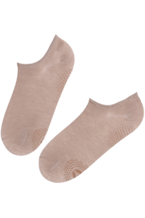 Укороченные носки бежевого цвета с нескользящей подошвой CAROLINA | Sokisahtel