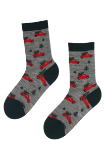 CAR PLAY merino wool socks with cars | Sokisahtel