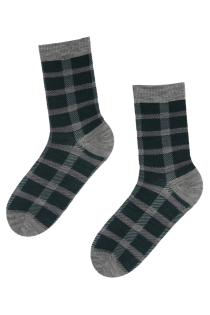 CARRI merino wool plaid socks | Sokisahtel