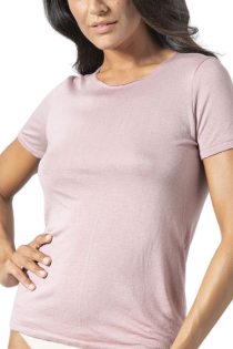 Женская футболка нежно-розового цвета из качественной модальной ткани с добавлением кашемира CASHMERE | Sokisahtel