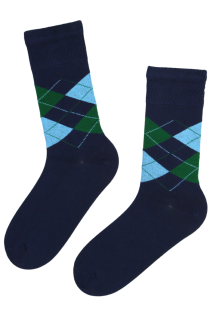 CASTON dark blue cotton socks for men | Sokisahtel