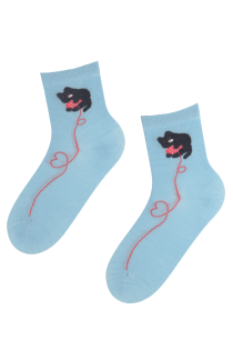 HOUSE CAT blue cotton socks with cats | Sokisahtel