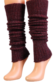 CECILIA burgundy sparkly leg-warmers | Sokisahtel