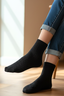 CELESTE musta värvi pehmed sokid | Sokisahtel