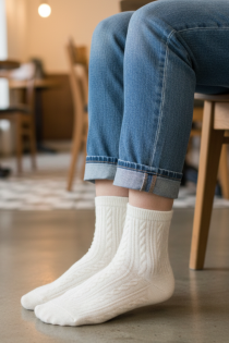 CELESTE valged pehmed sokid | Sokisahtel