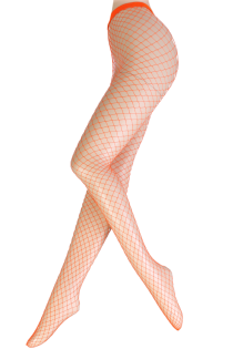 CHIARA orange fishnet tights | Sokisahtel