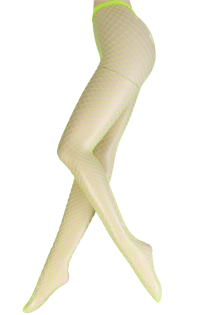 CHIARA yellow fishnet tights | Sokisahtel