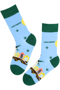 Хлопковые носки с городским пейзажем CITY SOCKS AMSTERDAM | Sokisahtel