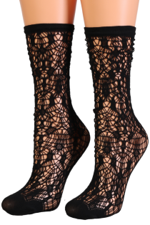 CLAUDIA black fishnet socks