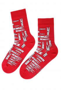 Хлопковые носки красного цвета для мужчин и женщин CLOTHESPIN | Sokisahtel