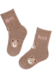 COOL BEAR brown warm socks with bears | Sokisahtel