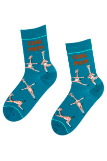 COOL MOM Mother's Day socks with giraffes | Sokisahtel