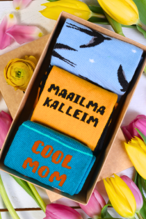 Подарочный набор из трёх пар носков на День матери COOL MOM | Sokisahtel