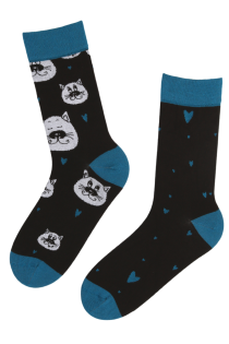 COUPLE Valentine's Day socks with cats for men | Sokisahtel