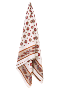 Шейный платок алебастрового цвета с восточным узором CROTONE | Sokisahtel